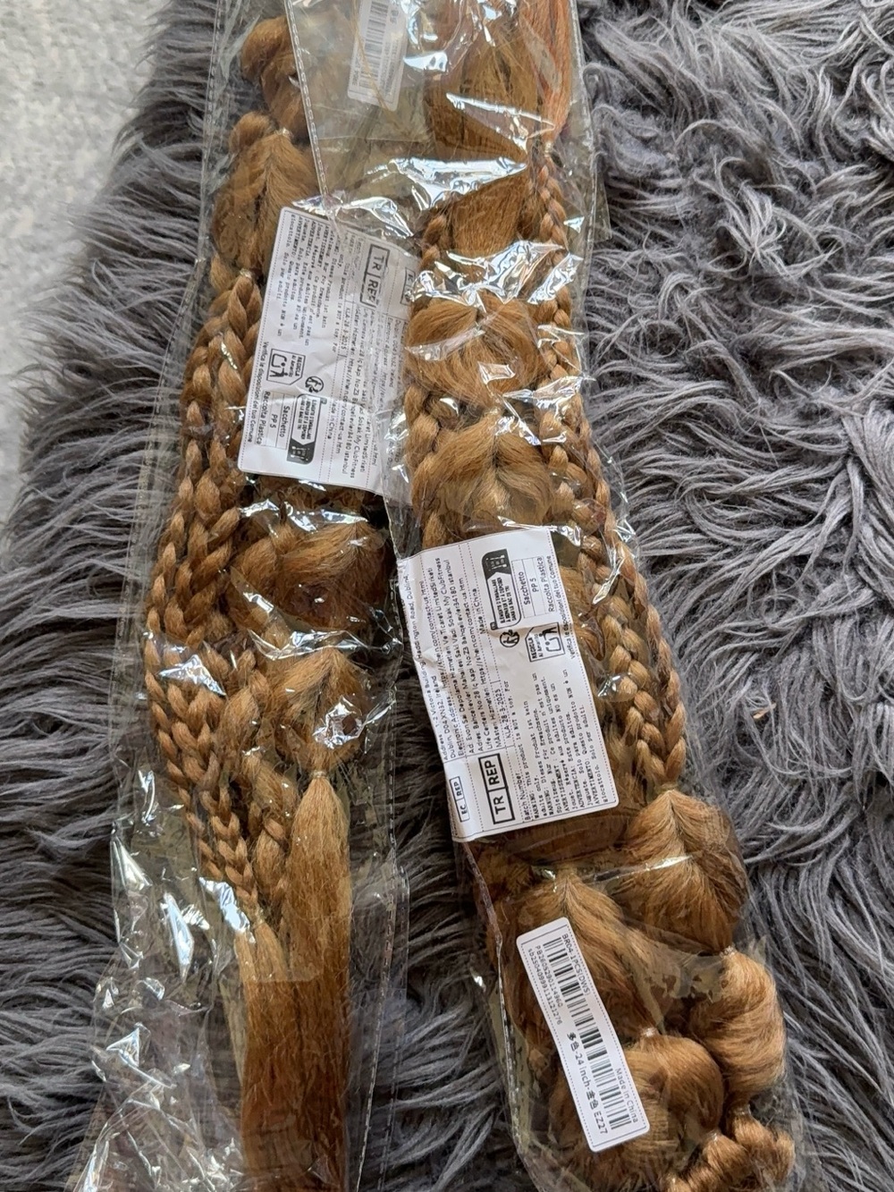 2 Braided Ponytail Hair Extensions — Copper Brown - Picture 5 of 5